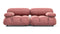 Belia - Belia Two Seater Sofa, Blush Pink Velvet