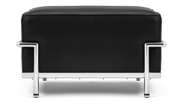 Corbusier - Corbusier Grand Modele Ottoman, Midnight Black Premium Leather
