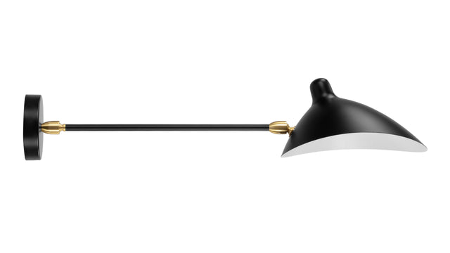 Mouille - Mouille Single Wall Sconce, Small, Black