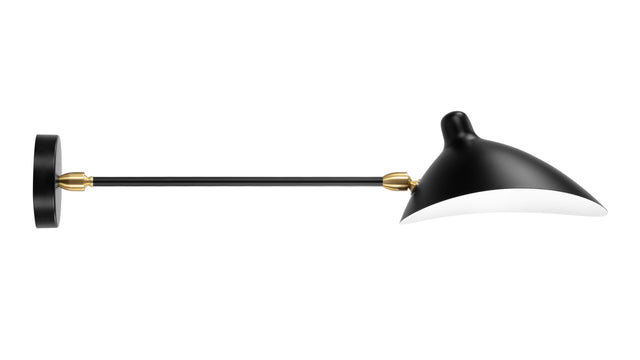 Mouille - Mouille Single Wall Sconce, Small, Black