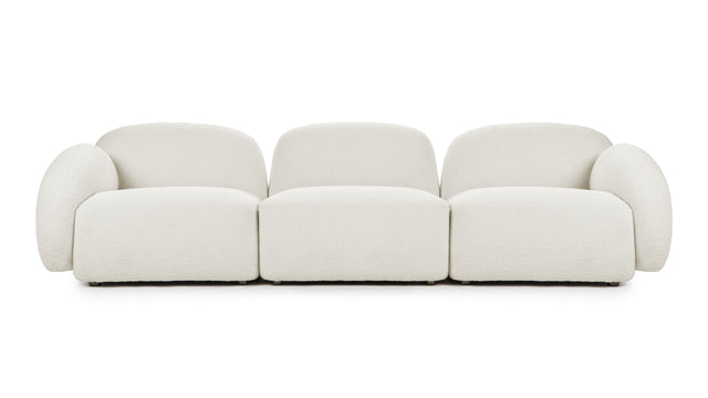 Gigi - Gigi Three Seater Sofa, White Boucle
