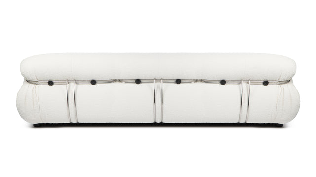 Soriana - Soriana Three Seater Sofa, White Boucle