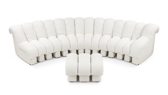 DS 600 - DS 600 Sectional Sofa, Combination 2, Right Arm, White Boucle