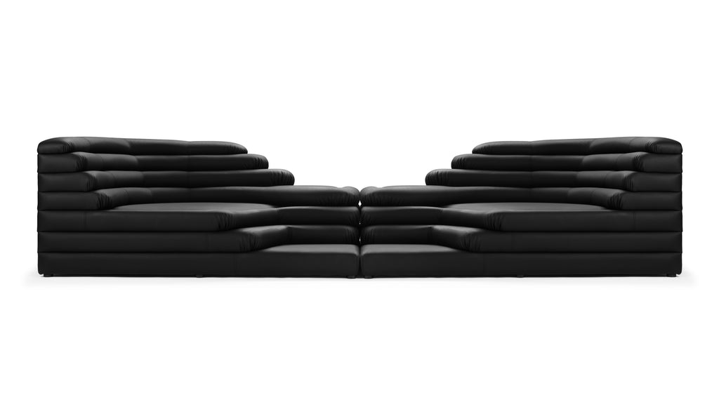 Terrazza Sofa Combination Black Vegan Leather | Interior Icons