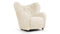 Tired Man - Tired Man Lounge Chair, White Long Hair Sherpa
