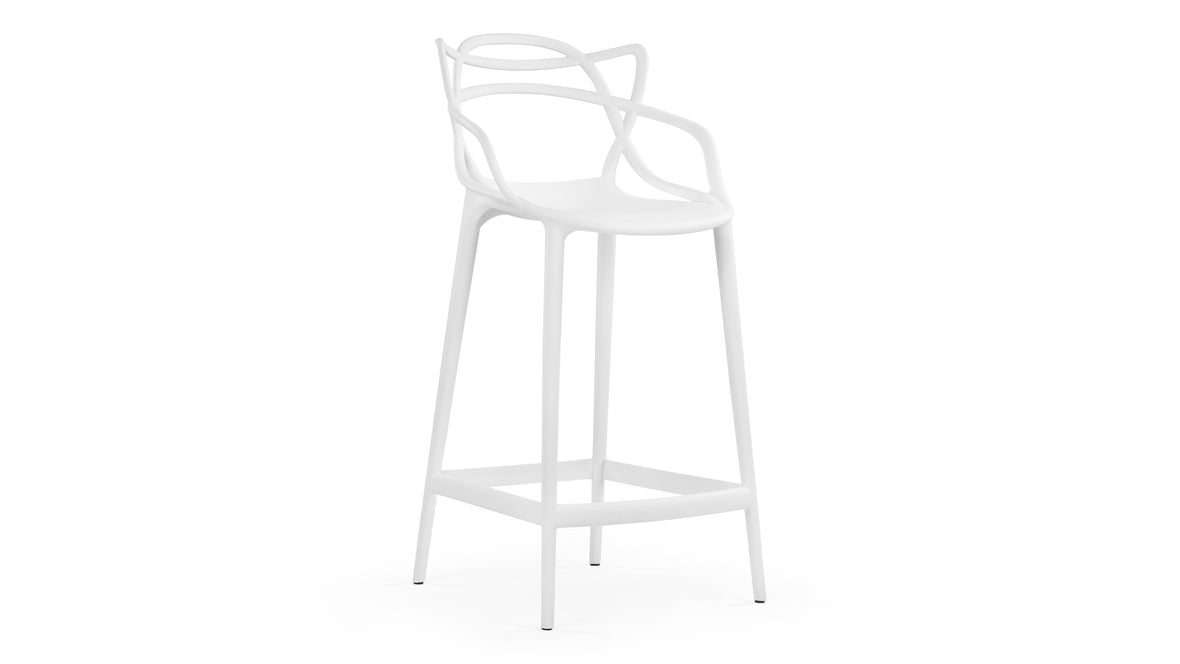 Masters - Masters Counter Stool, White, 25.5