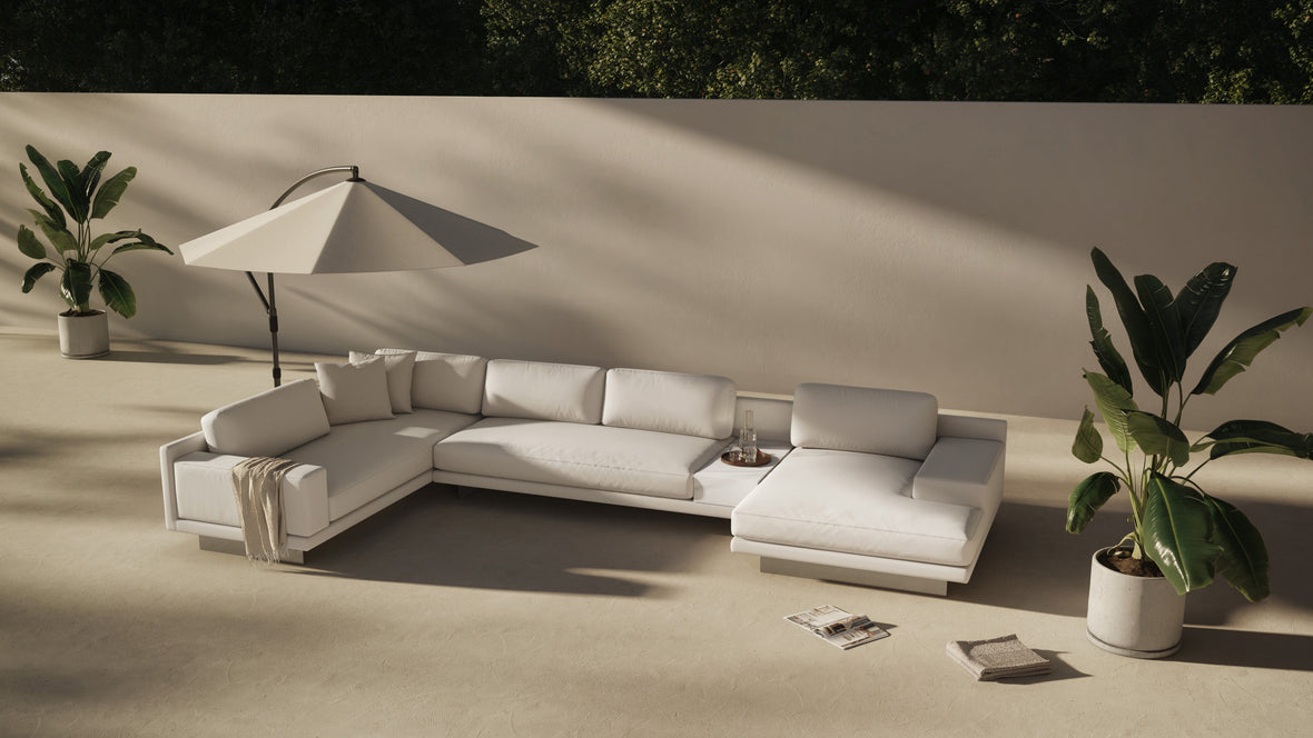 Alessio - Alessio Outdoor Module, Three Seater Sofa, Left Arm, Shell Performance Weave