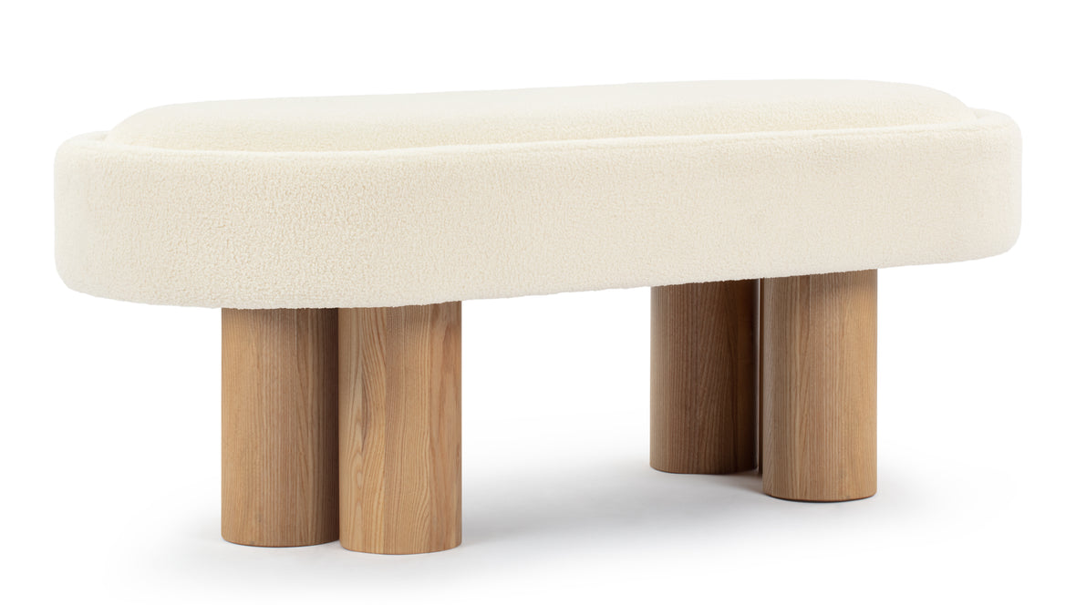 Melbourne - Melbourne Bench, White Teddy and Natural Ash