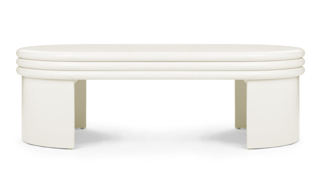 Pascal - Pascal Oval Coffee Table, Ivory