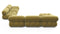 Belia - Belia Large Sectional, Left Corner, Olive Gold Velvet