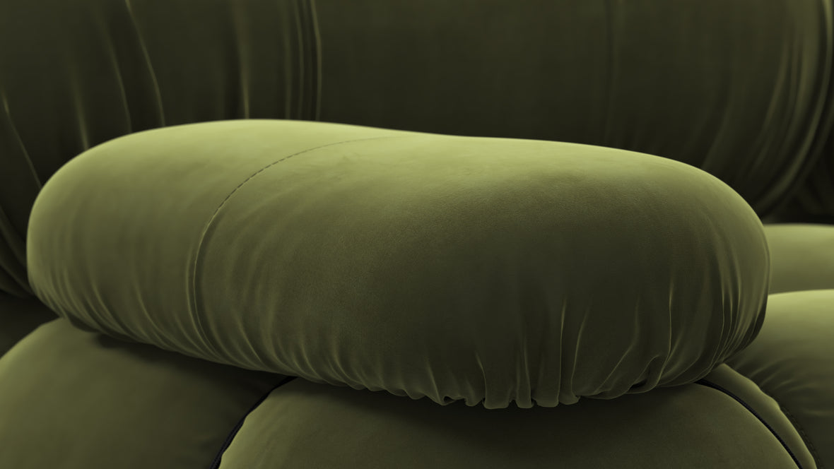 Belia - Belia Three Seater Sofa, Thyme Luxe Velvet