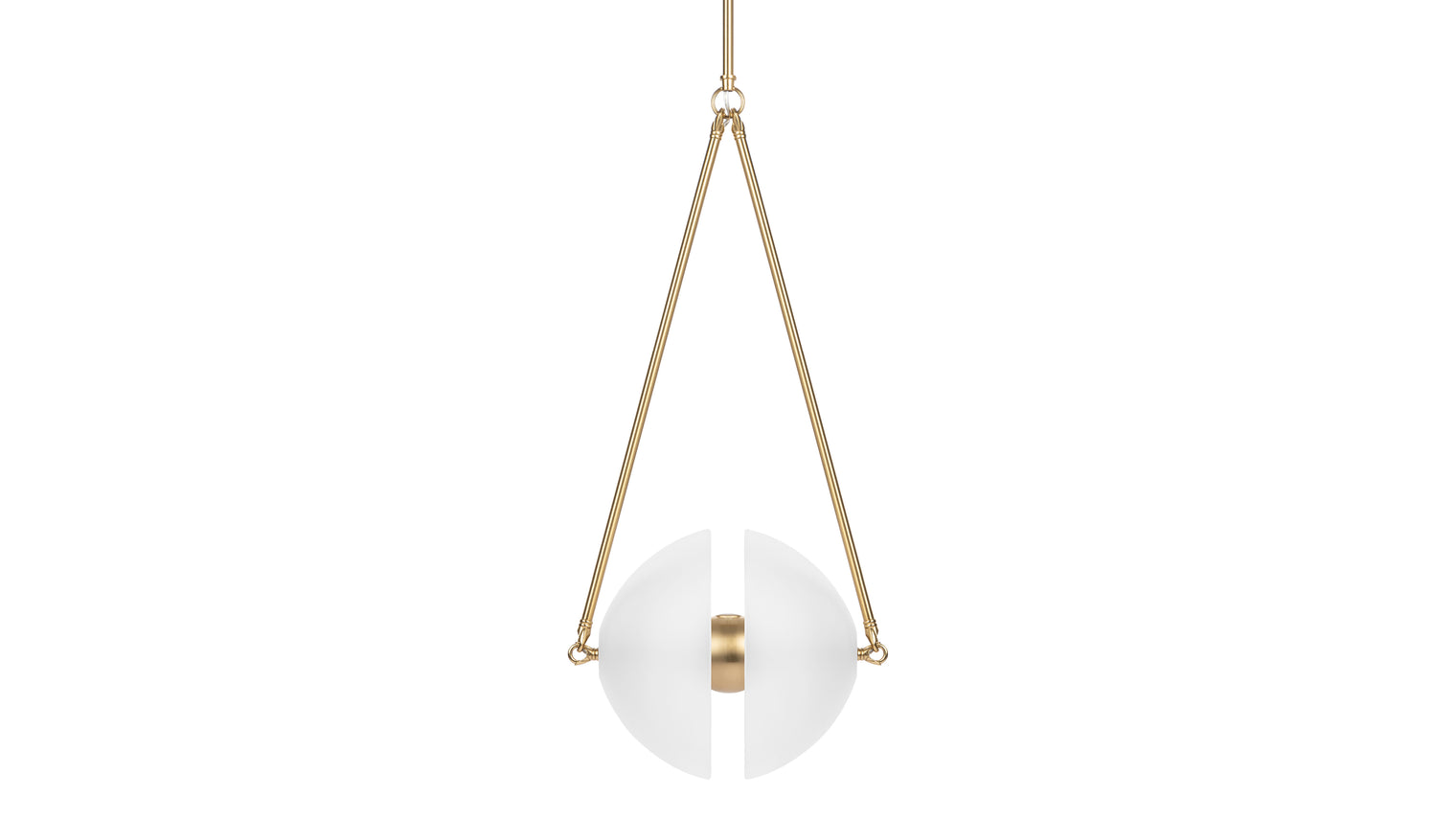Radiant Brilliance | Inspired by the intricate connections found in neural networks, the Palla pendant features a delicate arrangement of glass suspended from a slender brass frame. The unique arrangement of the light creates a mesmerizing visual display.
