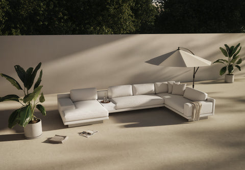 Alessio - Alessio Outdoor Module, Armless Two Seater, Left, Shell Performance Weave
