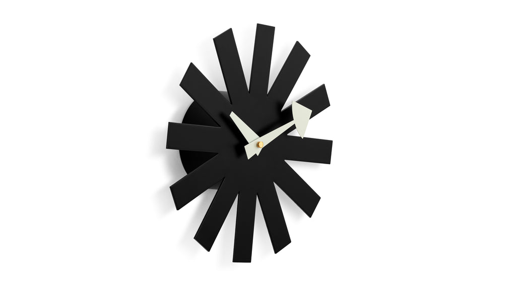 Asterisk Clock, Orologio da parete, Nero Vitra