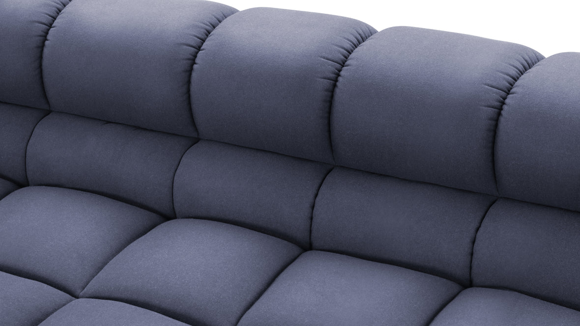 Tufted - Tufted Sectional, Small, Left Chaise, Royal Blue Wool