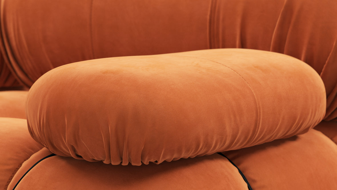 Belia - Belia Two Seater Sofa, Apricot Velvet