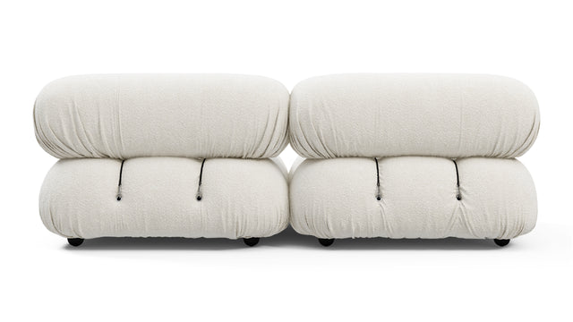 Belia - Belia Two Seater Sofa, White Boucle