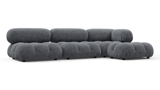 Belia - Belia Sectional, Right Chaise, Gray Boucle