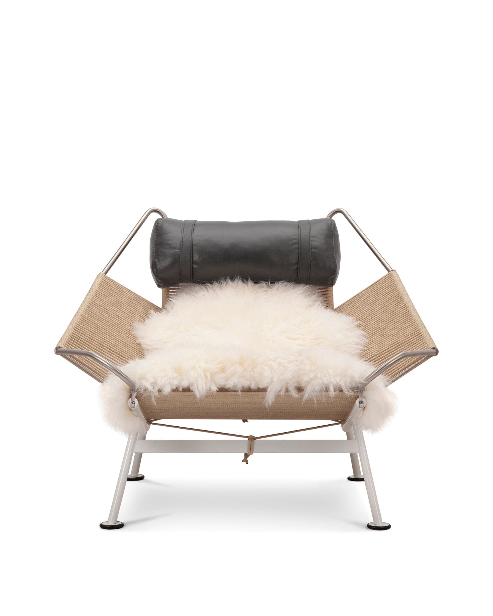Halyard Lounge Chair, Black Premium Leather and Icelandic
