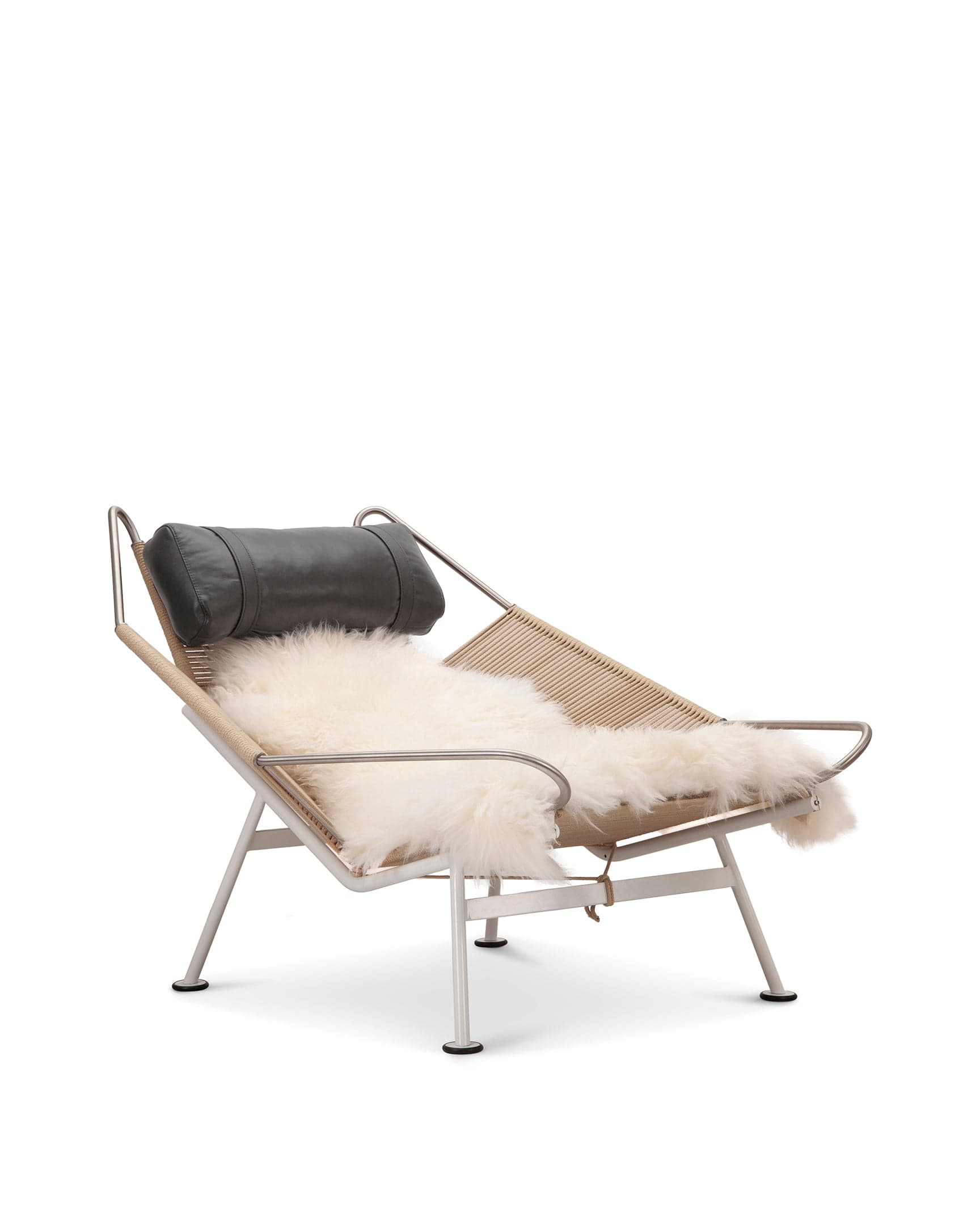 Halyard Lounge Chair, Black Premium Leather and Icelandic
