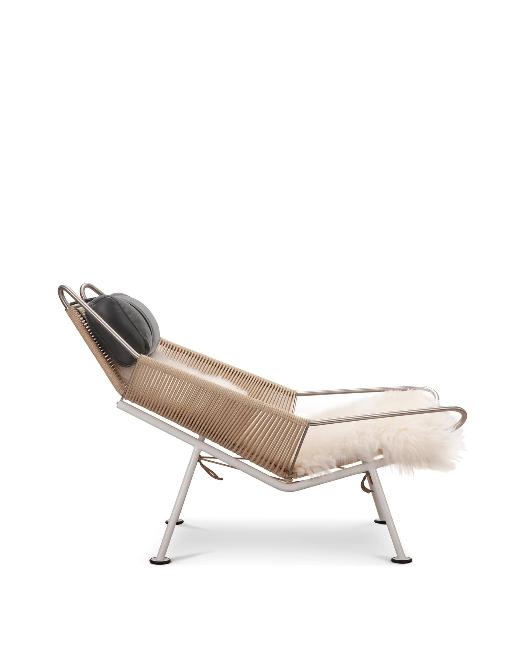 Halyard Lounge Chair, Black Premium Leather and Icelandic