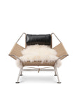 Lounge Chairs Halyard Lounge Chair, Black Premium Leather and Icelandic Sheepskin