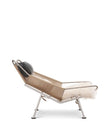 Lounge Chairs Halyard Lounge Chair, Black Premium Leather and Icelandic Sheepskin
