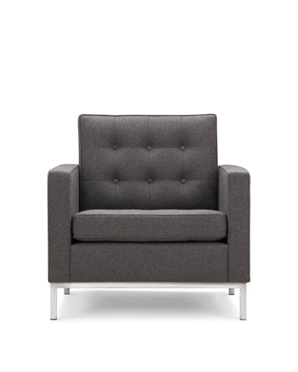 Lounge Chairs Florence Lounge Chair, Dark Gray Wool