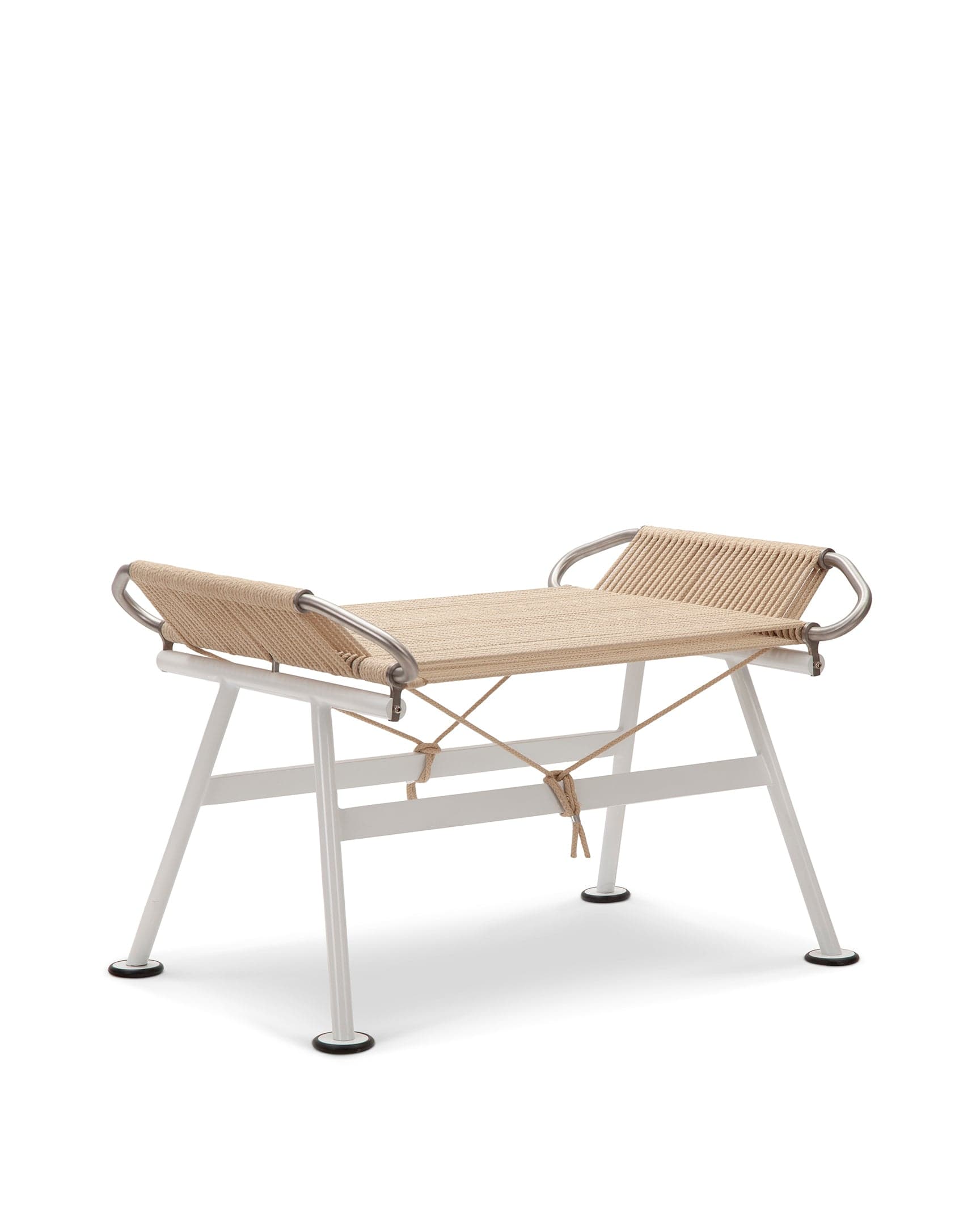Halyard Ottoman, White – Interior Icons