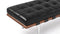 Manhattan - Manhattan Three Seater Bench, Black Premium Leather