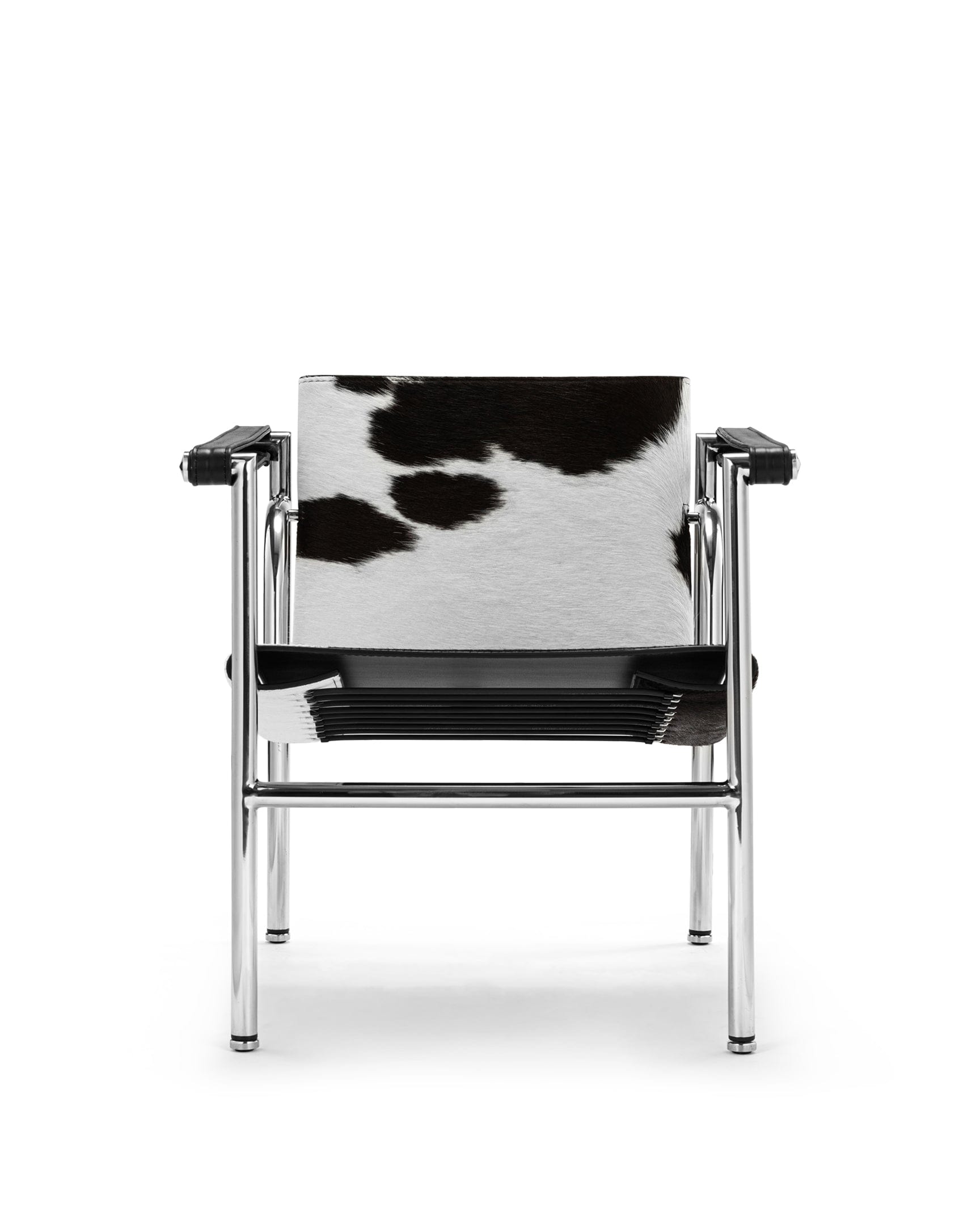 Corbusier Armchair, Black/White Cowhide – Interior Icons