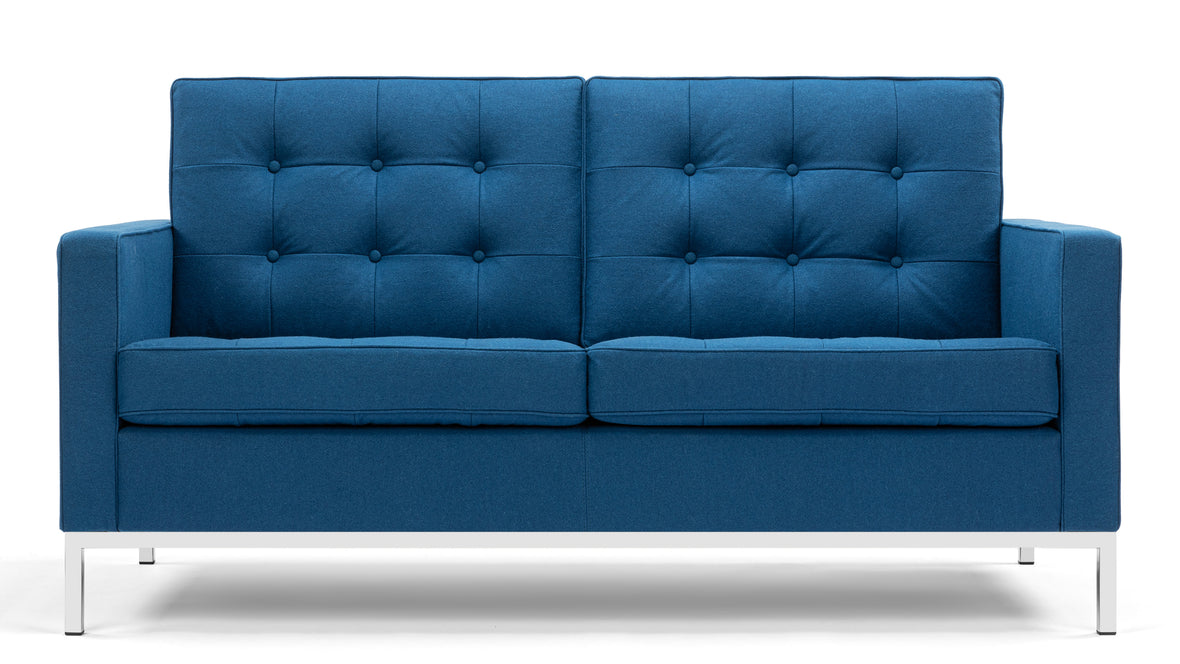 Florence - Florence Two Seater Sofa, Indigo Blue Wool