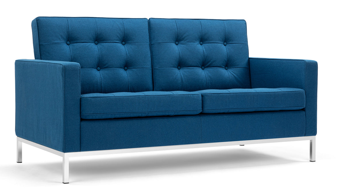 Florence - Florence Two Seater Sofa, Indigo Blue Wool