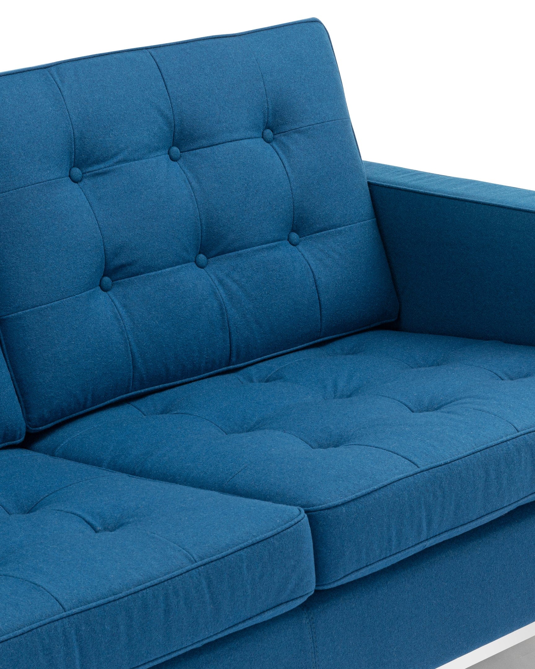Florence Three Seater Sofa, Indigo Blue Wool – Interior Icons