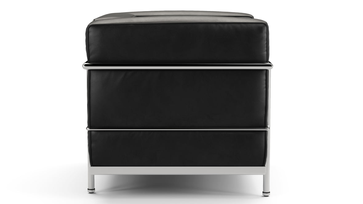 Corbusier Chair - Corbusier Grand Modele Lounge Chair, Midnight Black Premium Leather