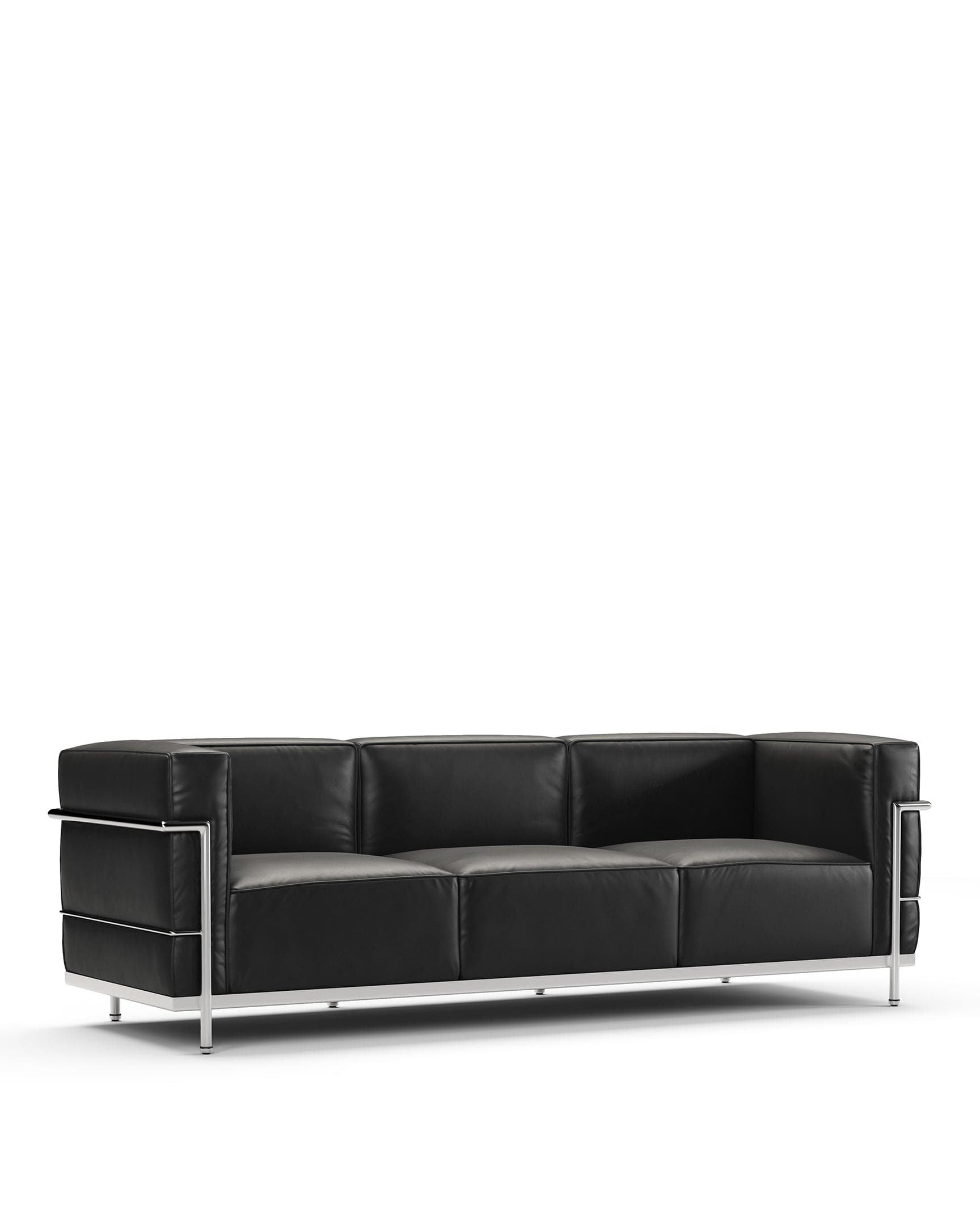 Corbusier Grand Modele Three Seater Sofa, Midnight Black Premium