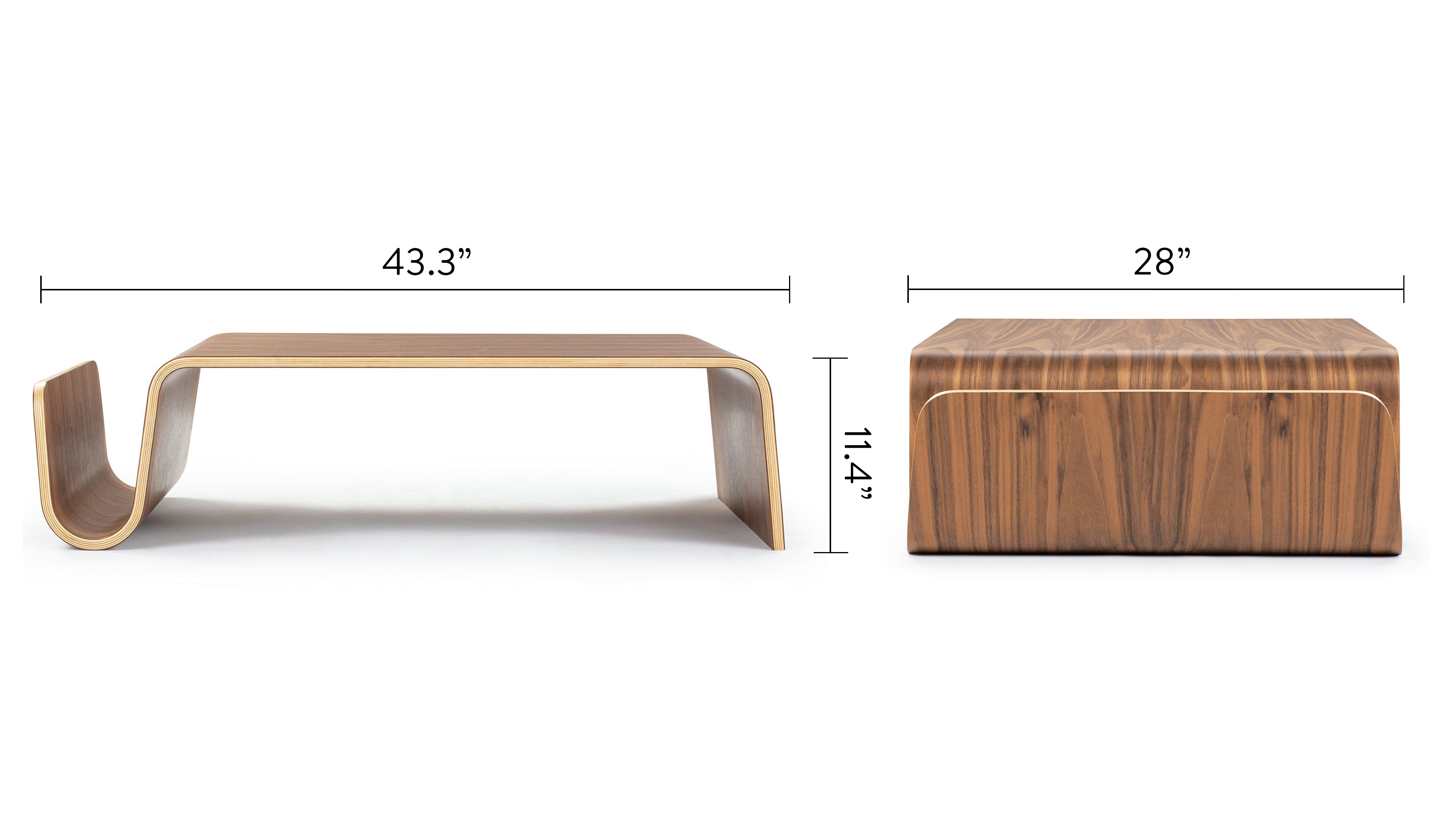 Scando Coffee Table, Walnut – Interior Icons