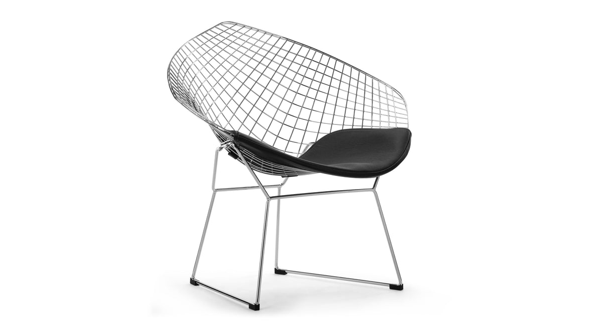 Bertie - Bertie Lounge Chair, Chrome Frame