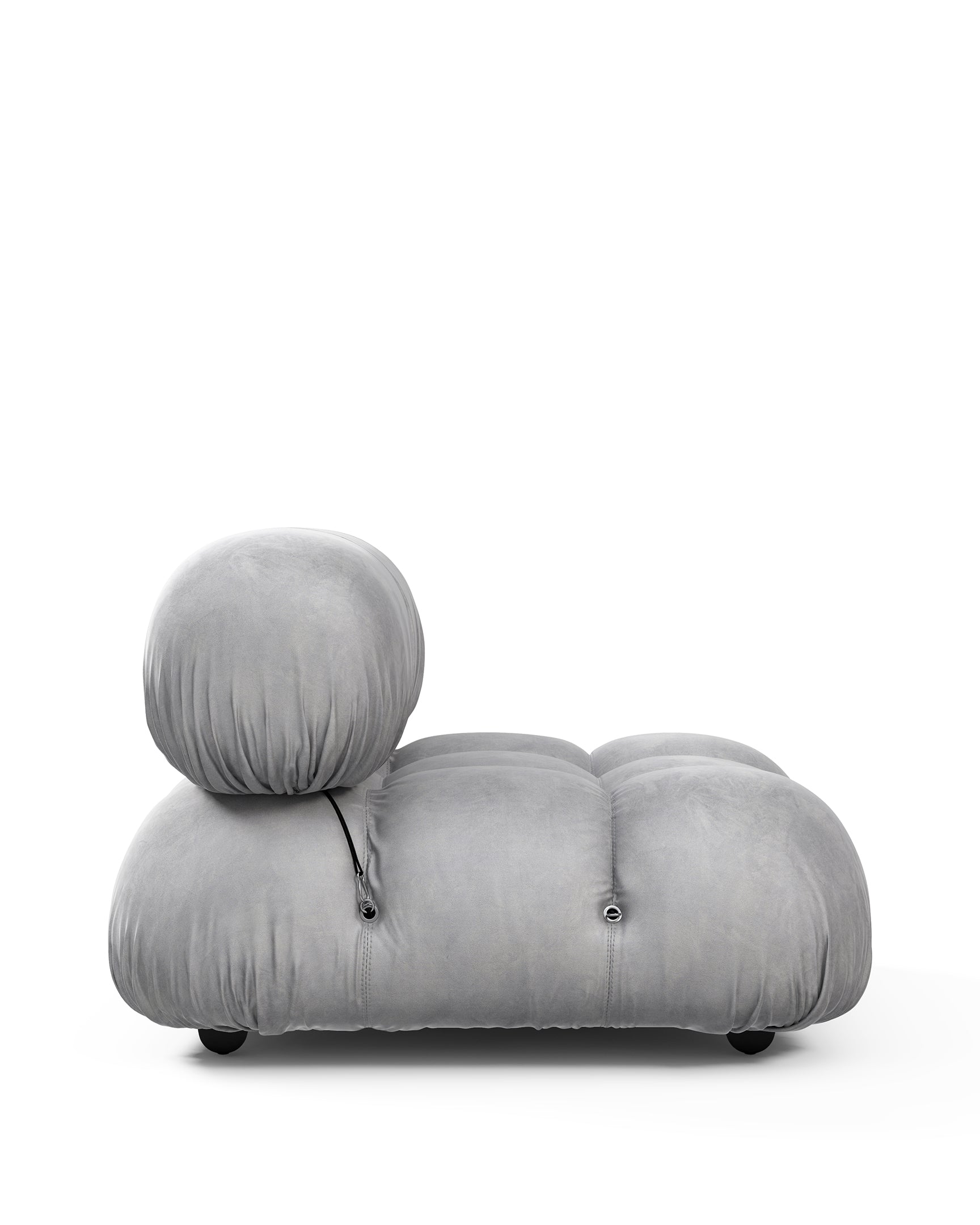 Mario Bellini Module, Armless, Light Gray Velvet – Interior Icons