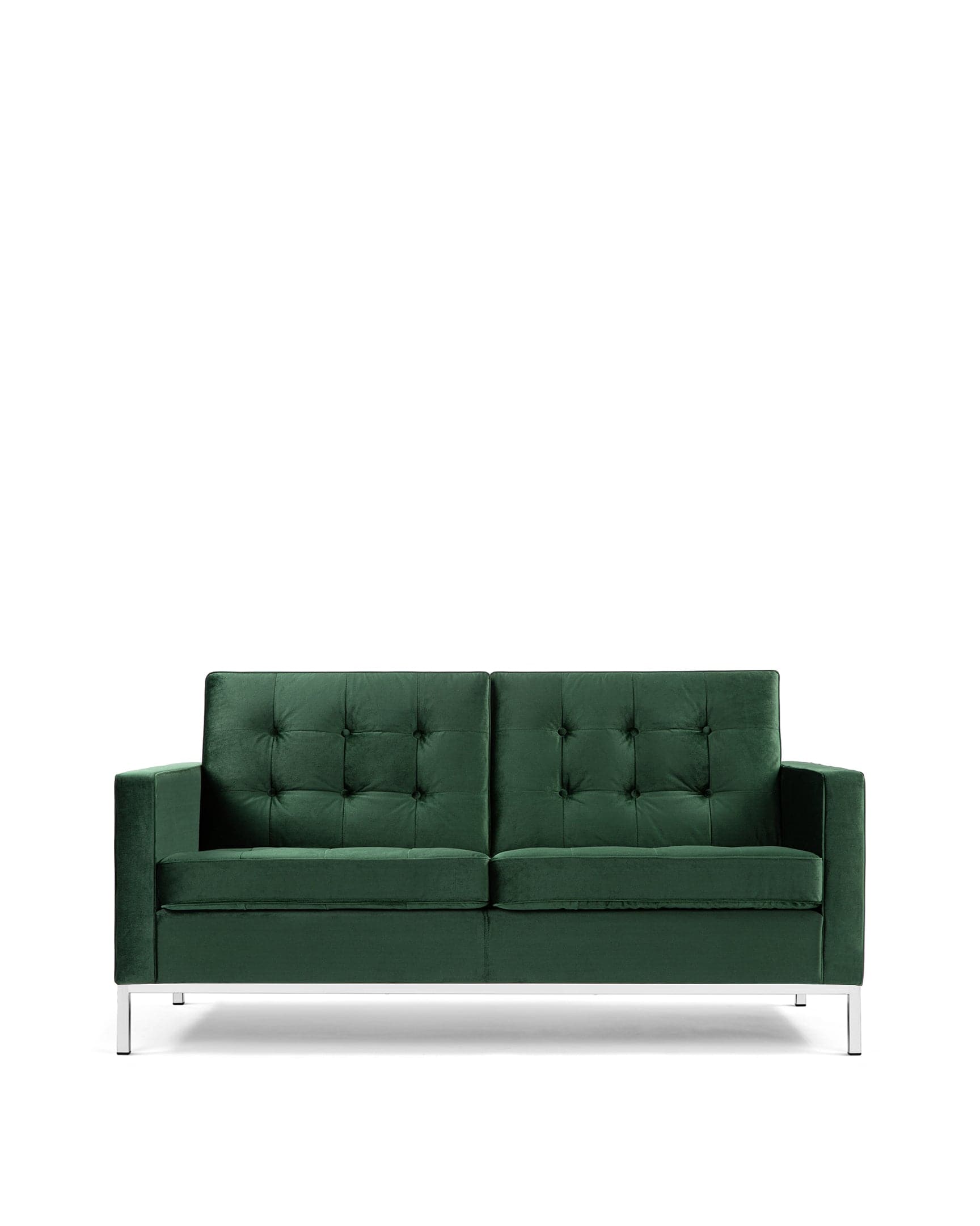 Florence Two Seater Sofa, Emerald Green Velvet – Interior Icons