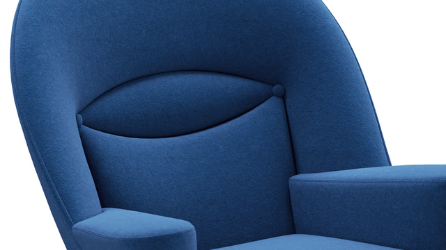 Oculus - CH468 Oculus Chair, Indigo Blue Wool
