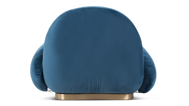 Paulin Chair - The Paulin Lounge Armchair, Aegean Blue Velvet