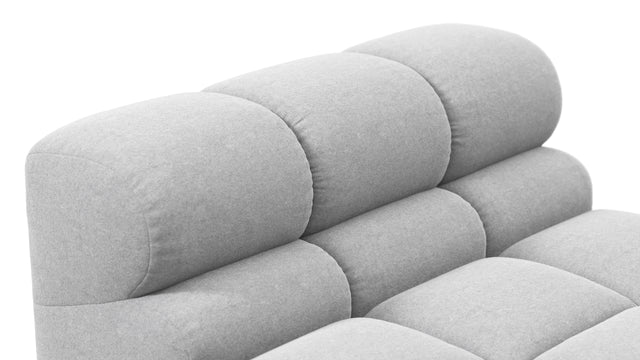 Tufted - Tufted Module, Armless, Light Gray Wool