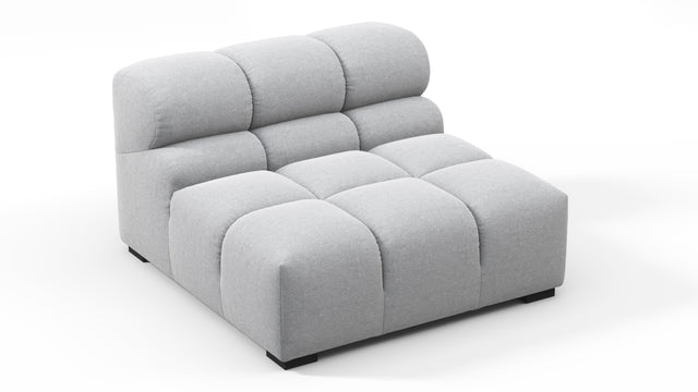 Tufted - Tufted Module, Armless, Light Gray Wool