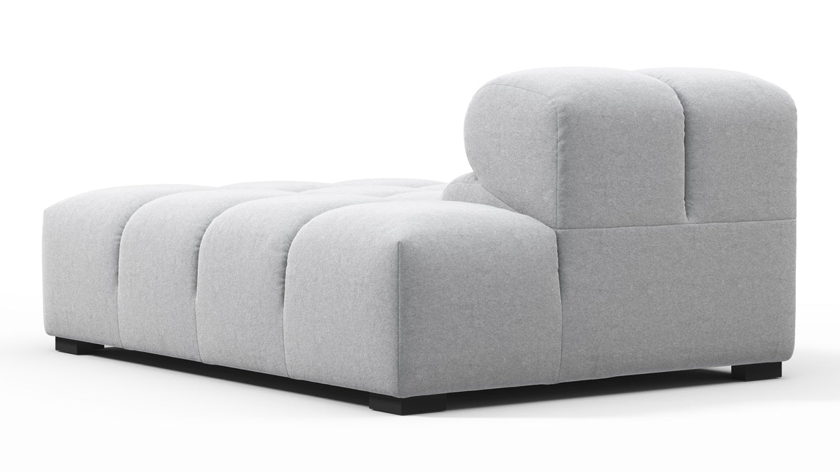 Tufted - Tufted Module, Right Chaise, Armless, Light Gray Wool