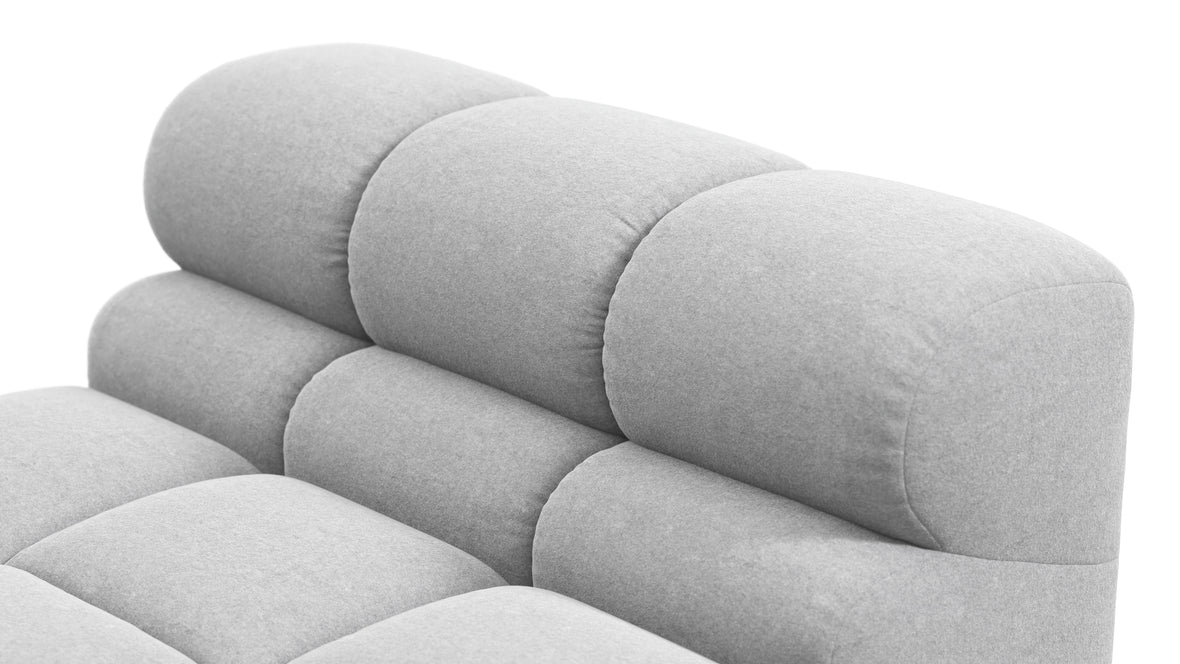 Tufted - Tufted Module, Armless Chaise, Light Gray Wool