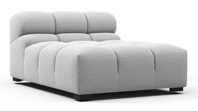 Tufted - Tufted Module, Armless Chaise, Light Gray Wool