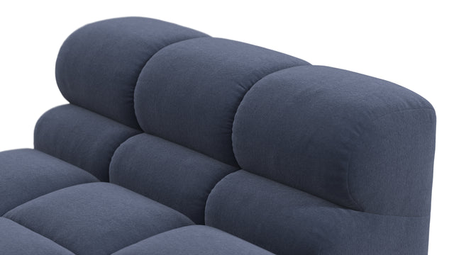 Tufted - Tufted Module, Armless Chaise, Royal Blue Wool