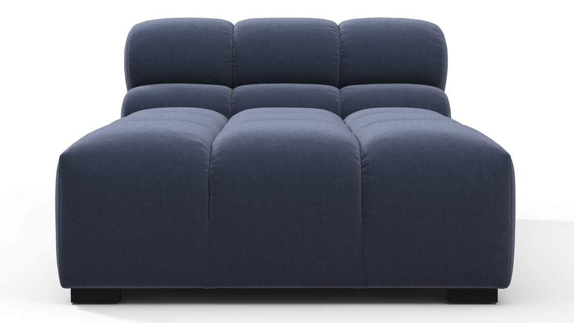 Tufted - Tufted Module, Armless Chaise, Royal Blue Wool