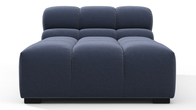 Tufted - Tufted Module, Armless Chaise, Royal Blue Wool